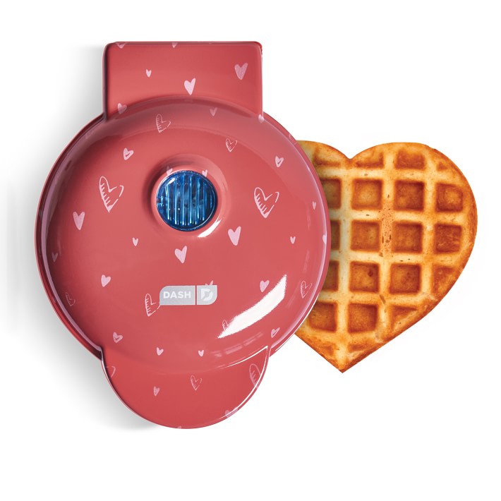 Dash Mini Design Printed Heart Waffle Maker
