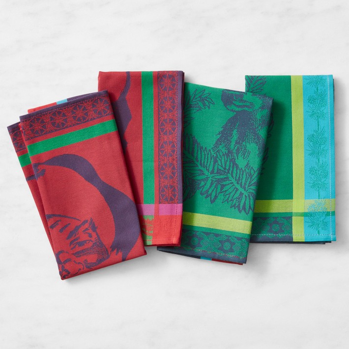 Bright Jacquard Napkins, Set of 4, Holiday