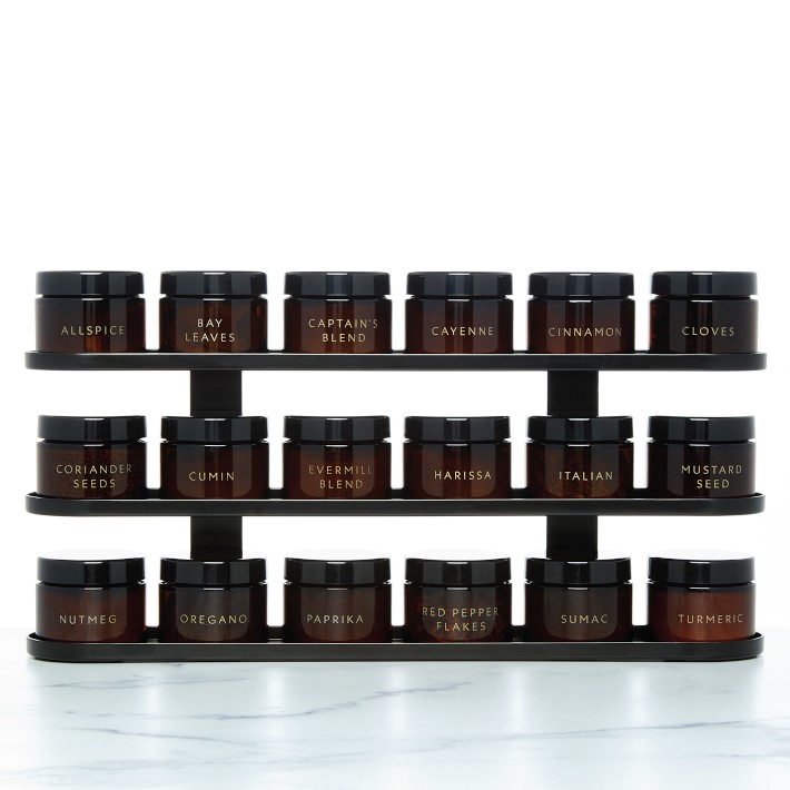 Evermill Complete Countertop Spice Rack with Spices