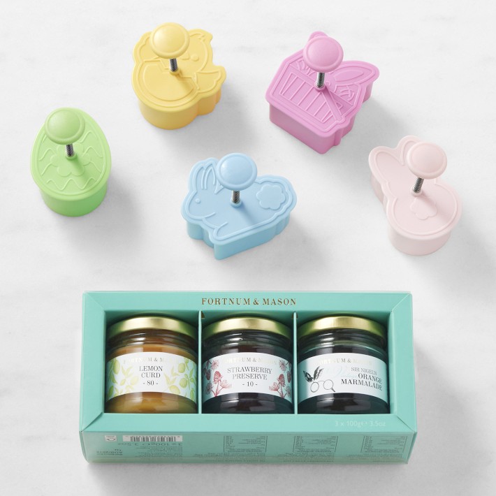 Easter Thumbprint Cookie Cutters with Fortnum & Mason Preserve Trio