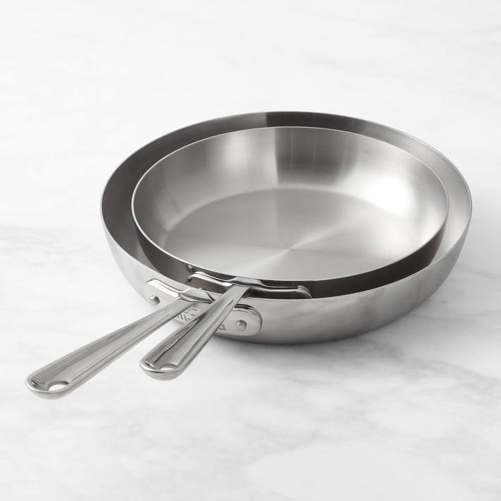 All-Clad D3 Tri-Ply Stainless-Steel French Skillet Set, 9" & 11"