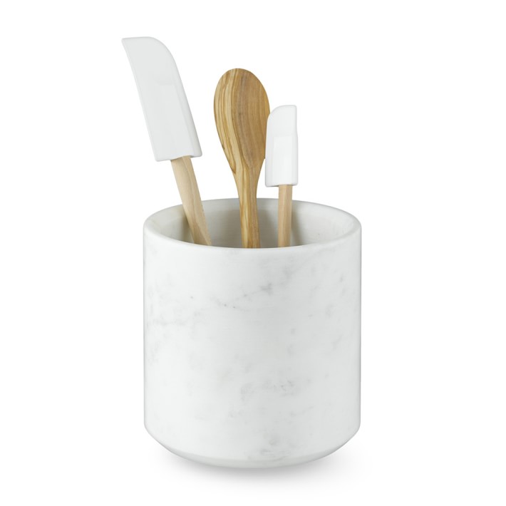 Marble Partitioned Utensil Holder